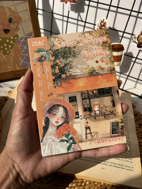 Retro vintage journal PET sticker book- variant 02