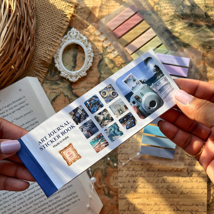 Blue theme sticker book for journaling and crafts - Shop ABC