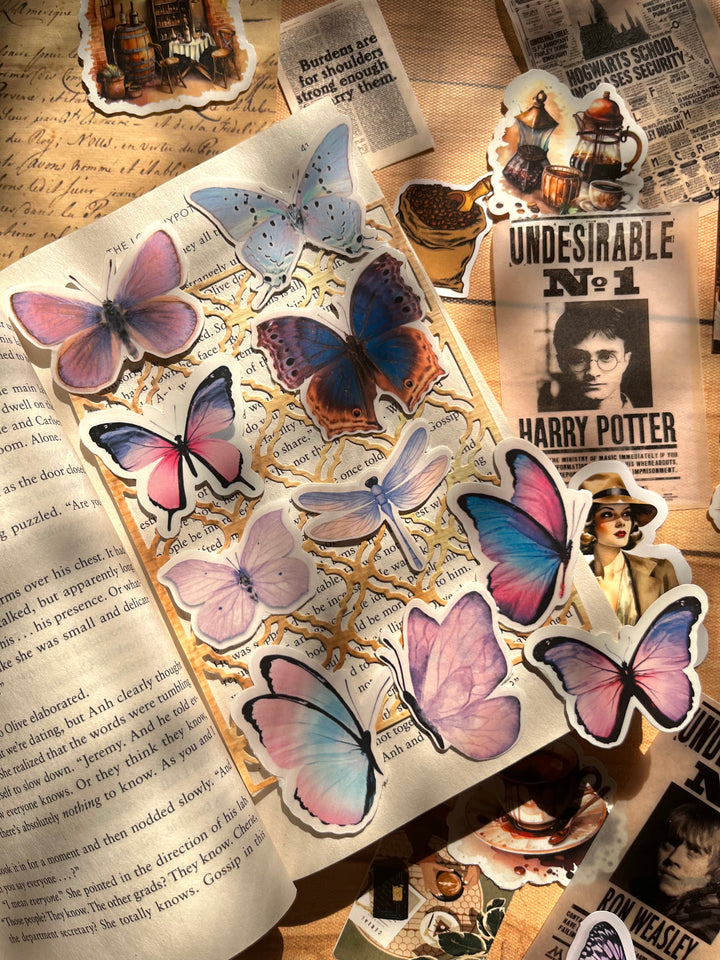 Lavender butterfly sticker pack for journaling – Shop ABC