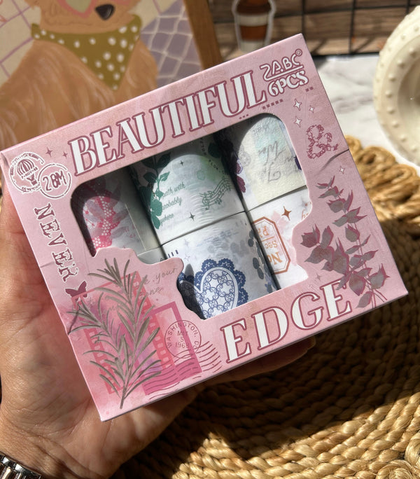 Lace & Letters PET tape set of 6