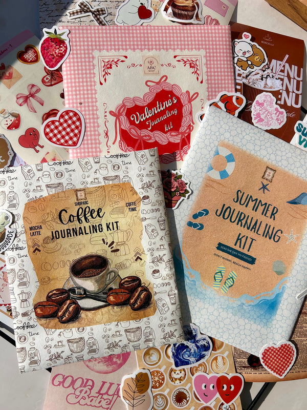 Combo of 3 - Summer, Coffee & Valentine journaling kit
