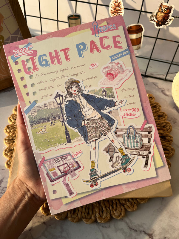 Happy Holidays Girl illustration PET sticker book - variant 02