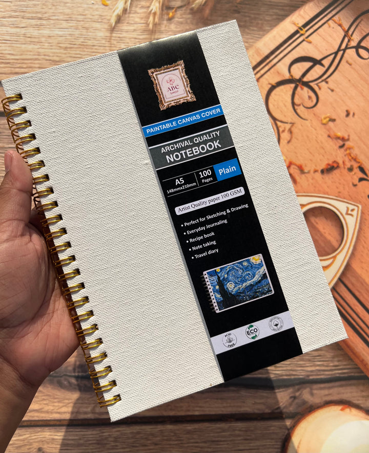 Canvas Journal A5 for sketching, painting, and journaling – durable art and canvas book for creatives and everyday use – Shop ABC