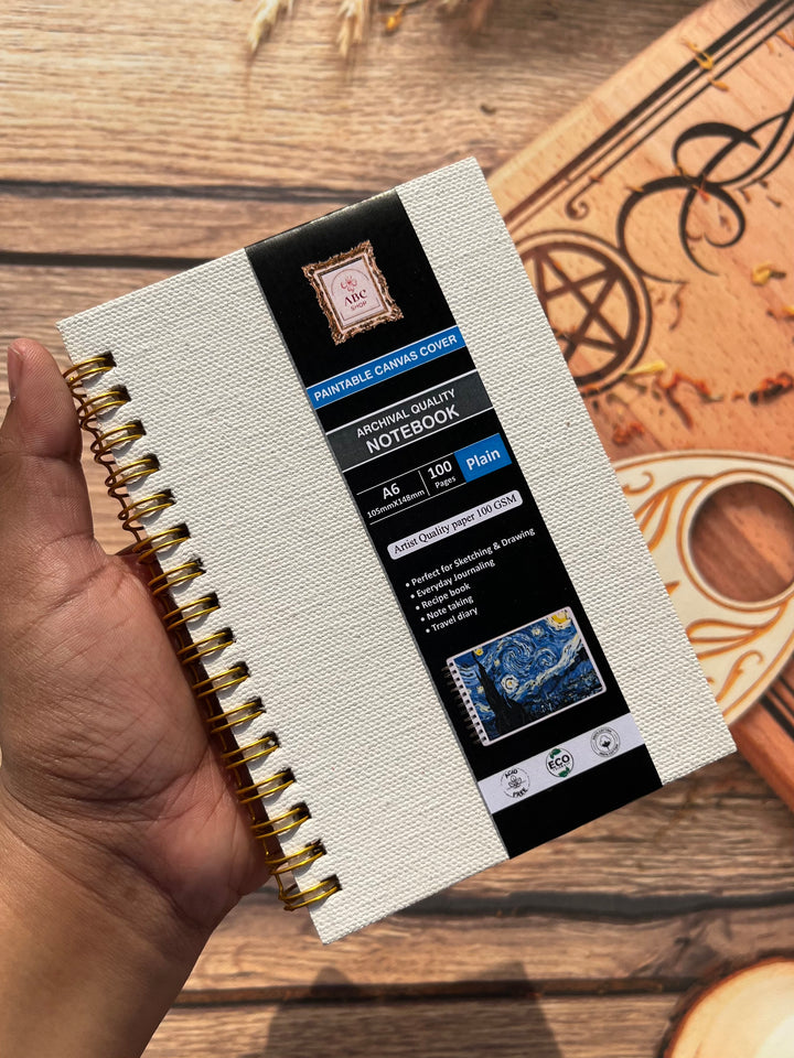 Canvas Journal A6 for sketching, painting, and journaling – a compact art book for creative expression and travel journaling – Shop ABC