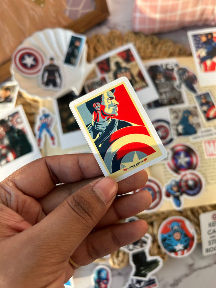 Captain America sticker pack with Marvel shield designs – Shop ABC