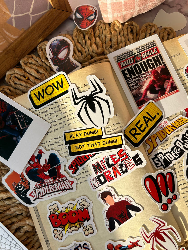 Spiderman sticker pack with cartoon and Marvel designs – Shop ABC