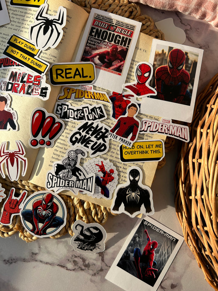 Spiderman sticker pack with cartoon and Marvel designs – Shop ABC
