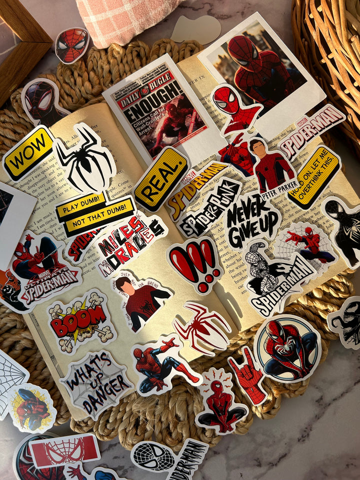 Spiderman sticker pack with cartoon and Marvel designs – Shop ABC
