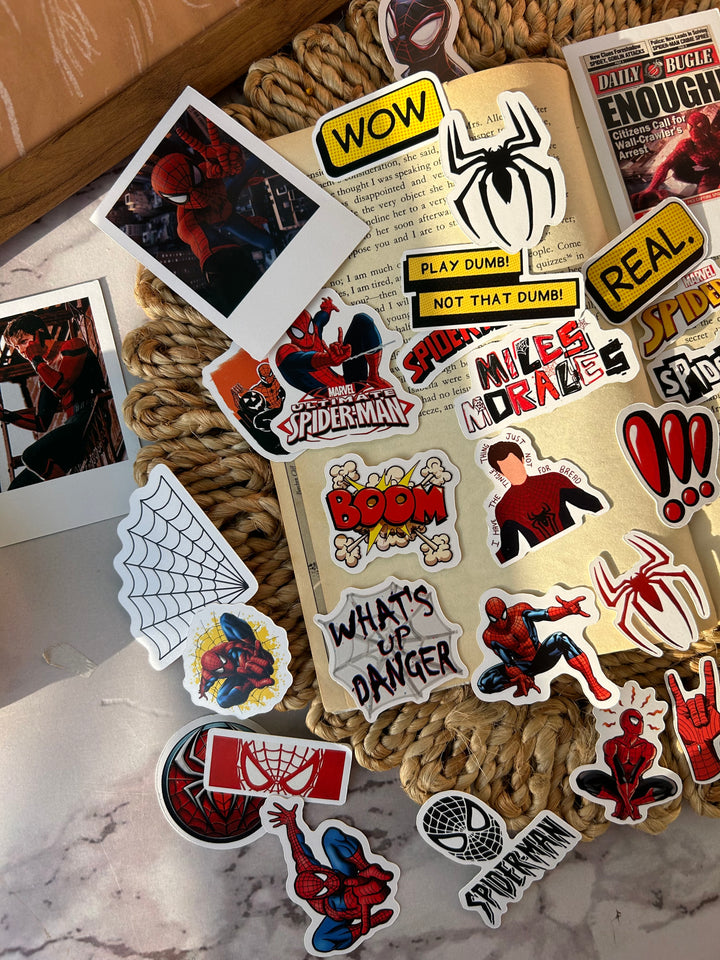 Spiderman sticker pack with cartoon and Marvel designs – Shop ABC