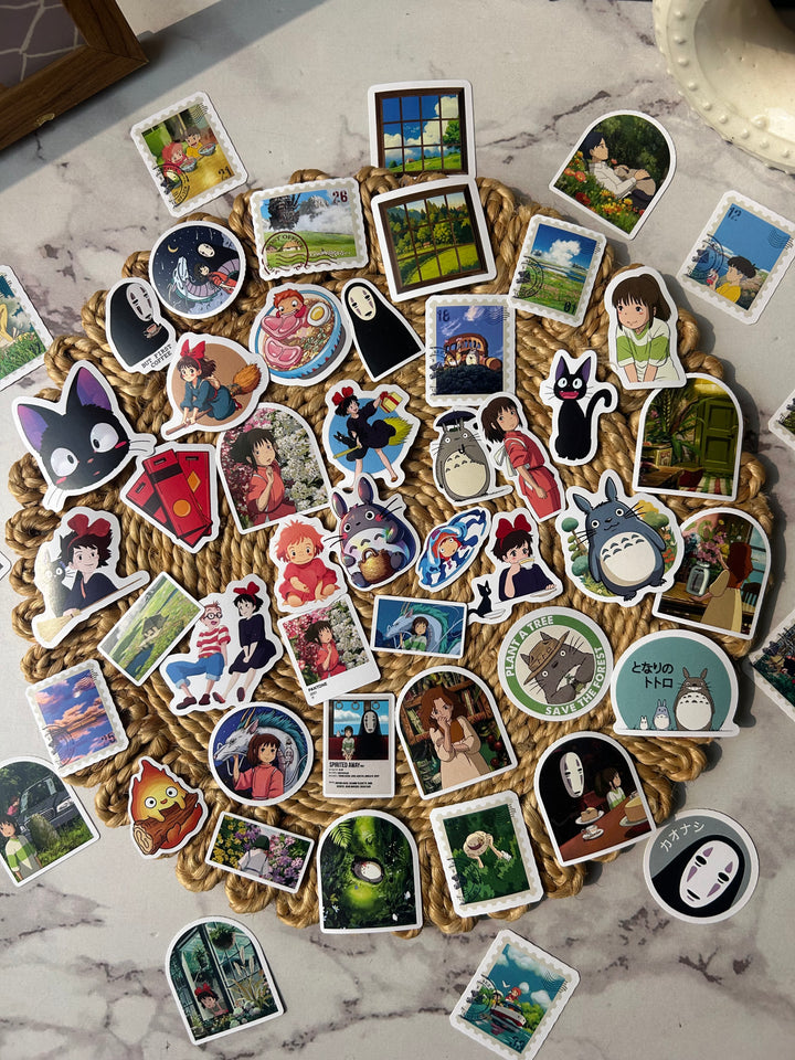 Studio Ghibli cartoon sticker pack for journaling – Shop ABC
