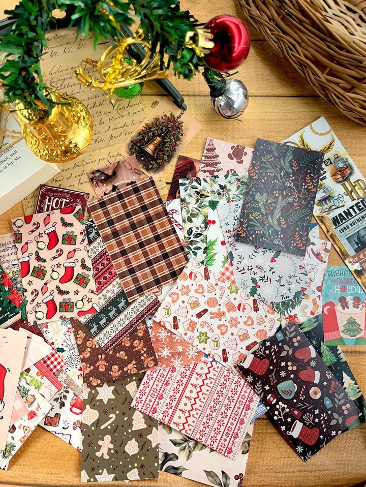 Christmas journaling kit with festive stickers, trees, and gifts – Shop ABC holiday pack