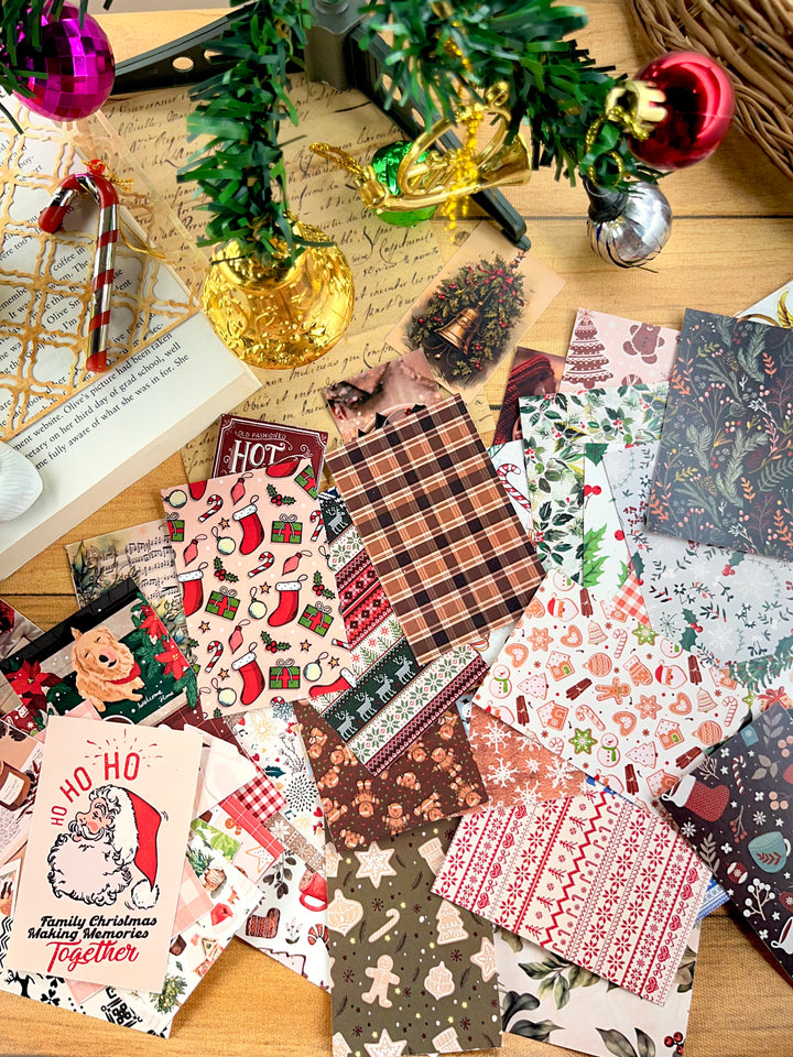 Christmas journaling kit with festive stickers, trees, and gifts – Shop ABC holiday pack