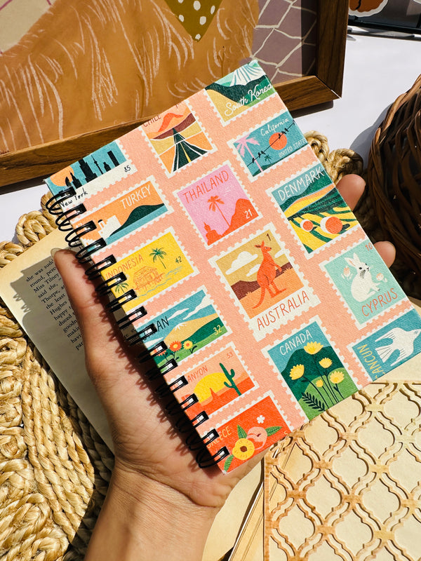 Aesthetic handmade paper journal - Travel Diaries