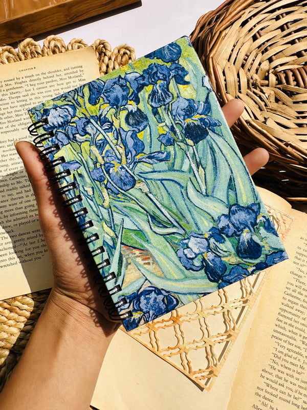 Van Gogh handmade paper journal - Irises