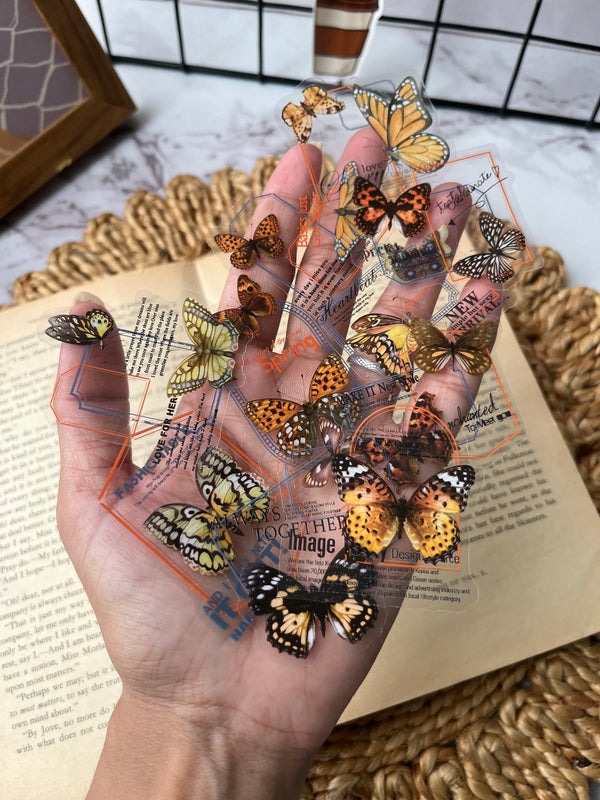 Butterfly PET frame stickers - variant 01