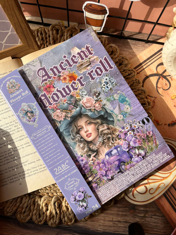 Vintage journal washi sticker book - variant 02