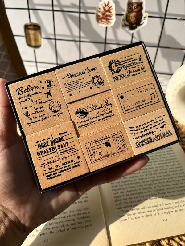 Listening heart stamp set of 8 pcs