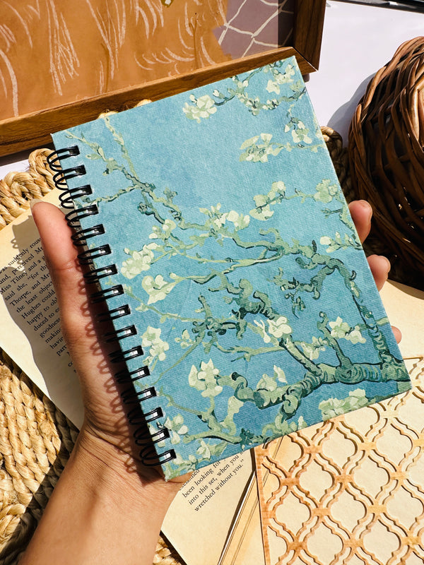 Van Gogh handmade paper journal - Almond Blossom