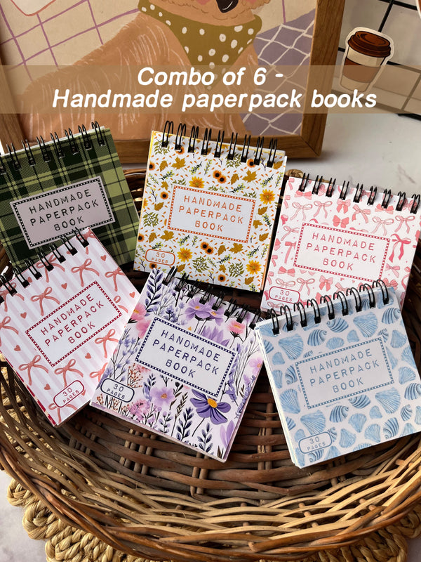 Combo of 6 - Handmade paperpack books