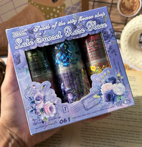 The Secret Garden floral PET tape set of 6 - variant 02