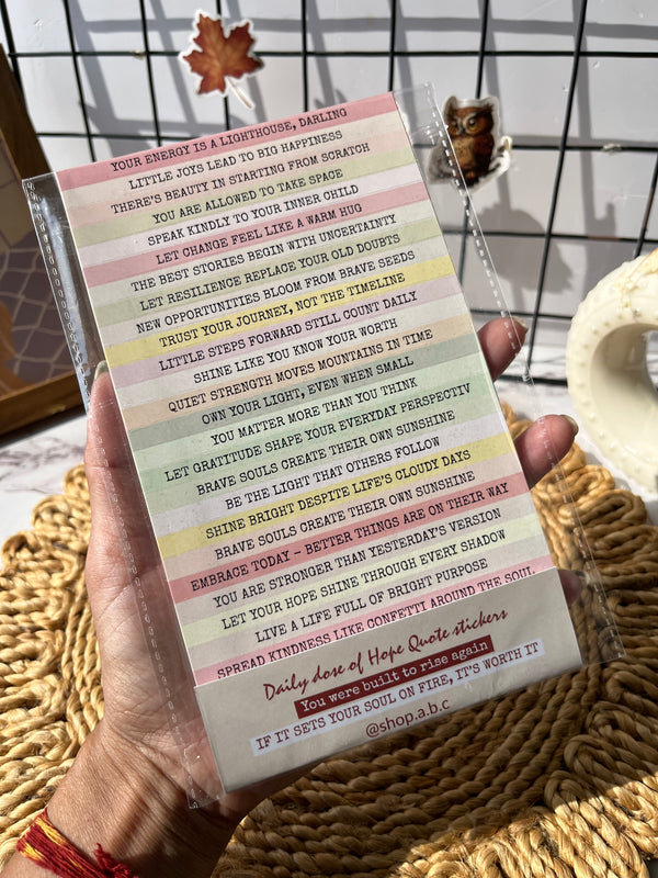 Daily Dose of Hope Quote Stickers