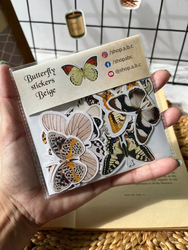 Butterfly stickers - variant Beige