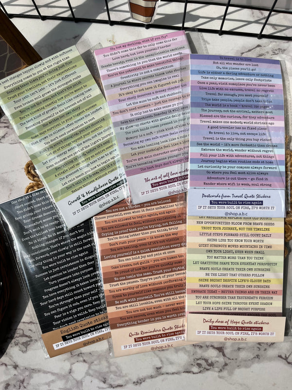 Combo of 6 - Quote stickers