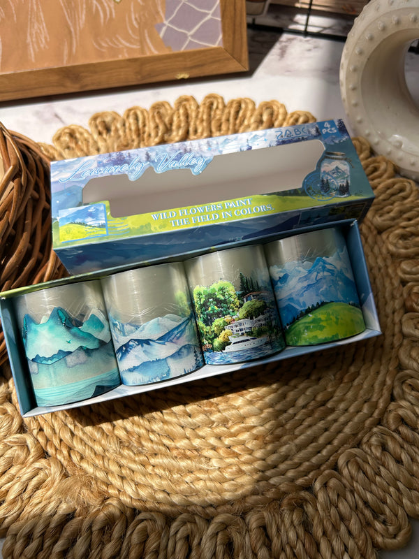 Mountain Mist & Meadow Dreams PET tape set of 4