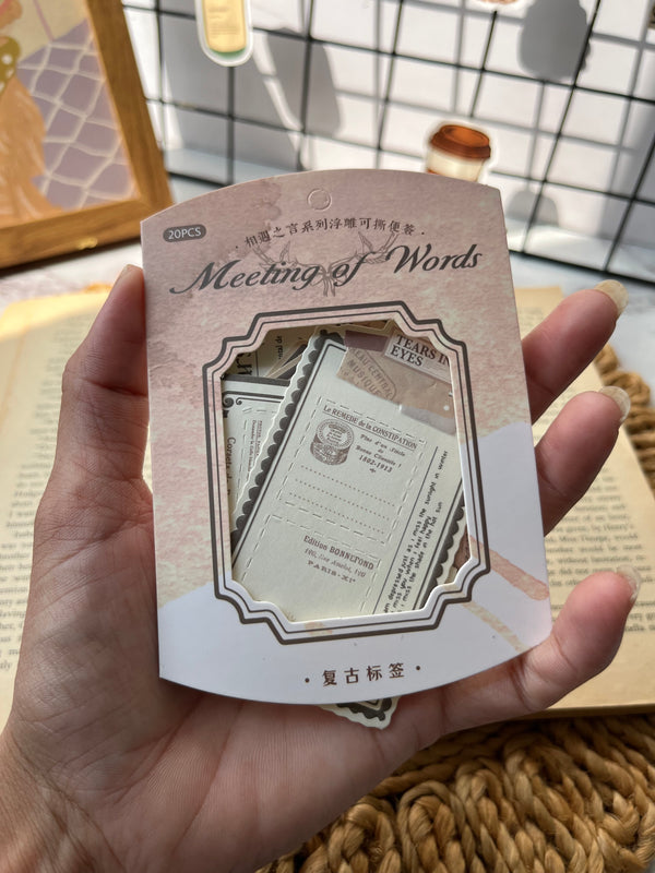 Vintage Verse Floral Memo Label Pack - variant 04