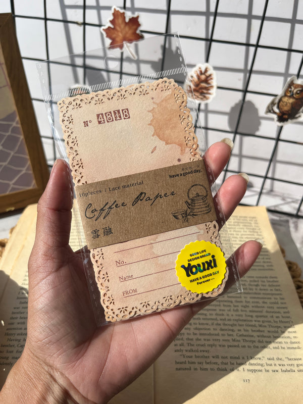 Coffee Lace Memo Sheet Pack - variant 06