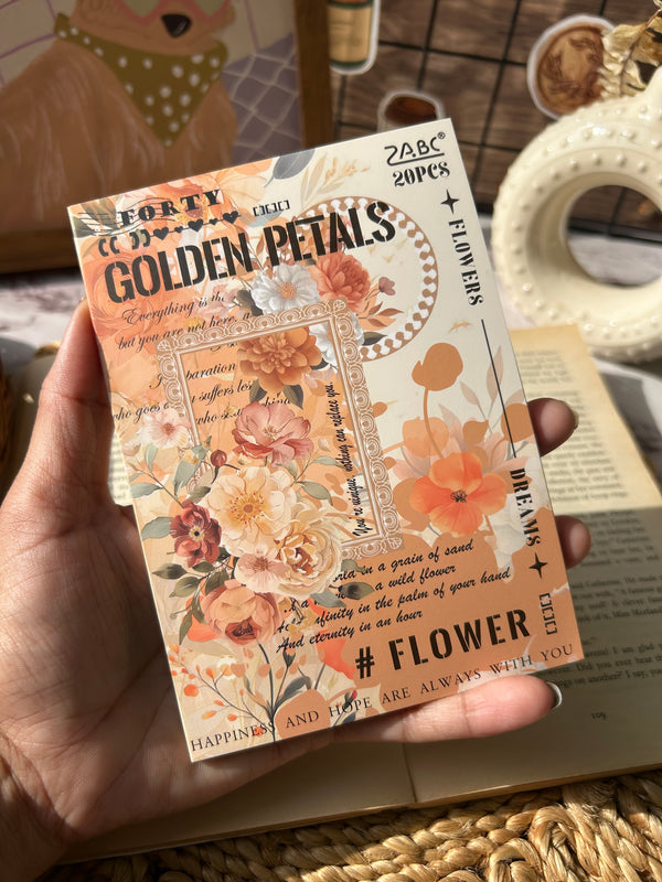 Journal collage floral sticker book - variant 02