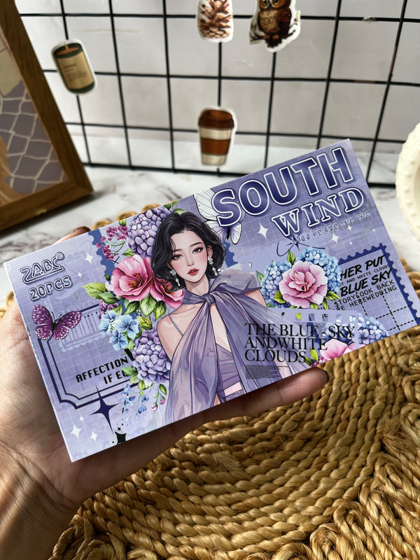 Retro Flower Note PET sticker book - variant 03