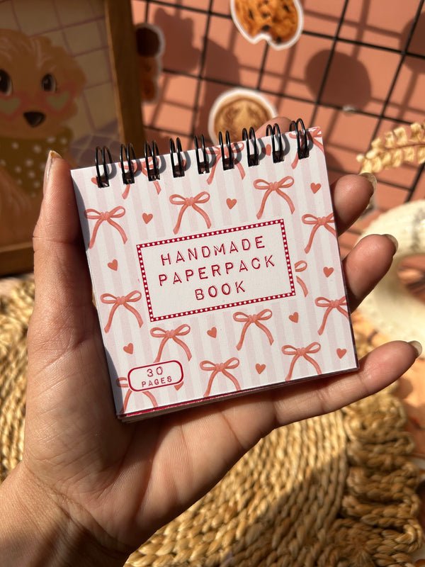 Handmade paperpack book - variant Red