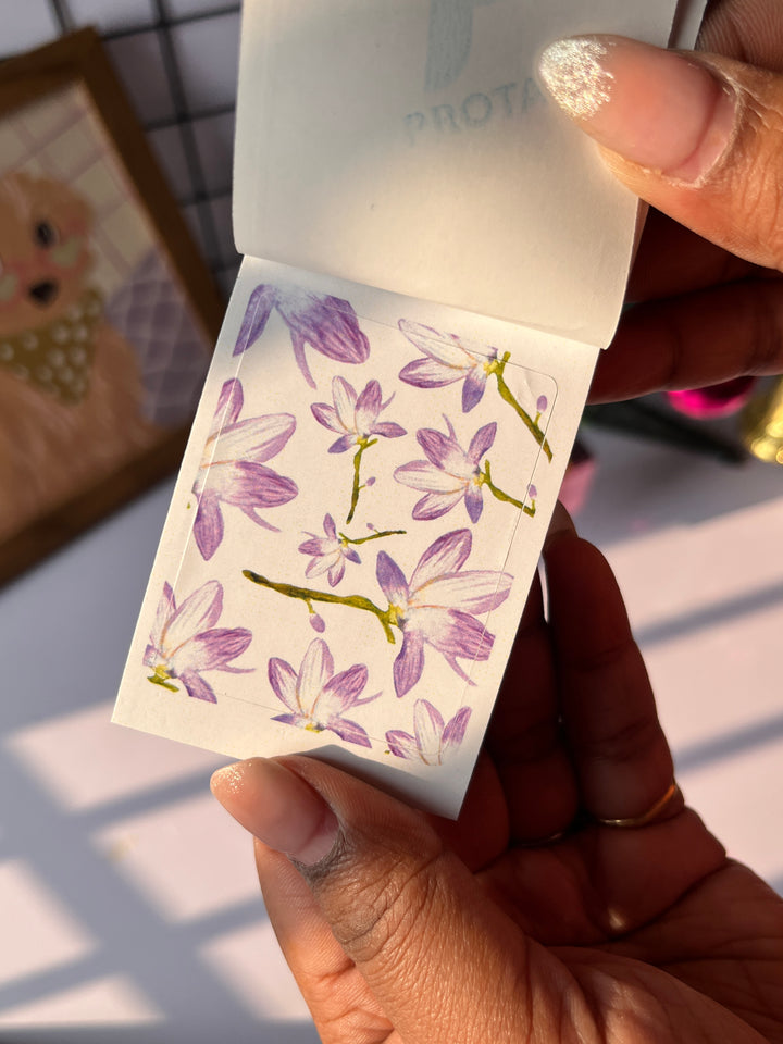 Lavender floral sticker book with purple flowers – Shop ABC