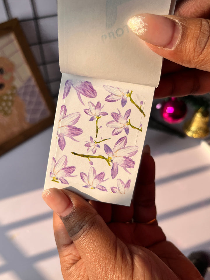 Lavender floral sticker book with purple flowers – Shop ABC