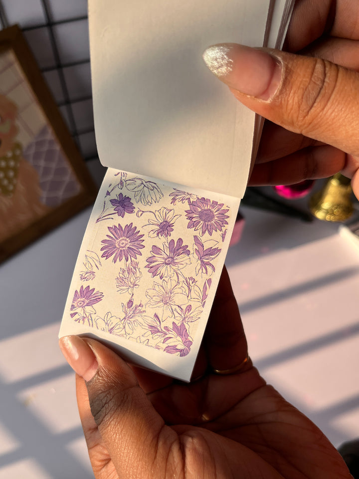 Lavender floral sticker book with purple flowers – Shop ABC
