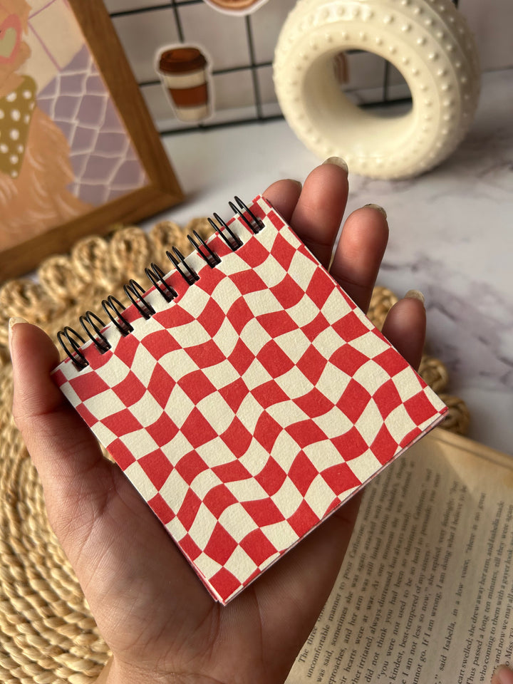 Red handmade paperpack book with textured sheets – Shop ABC