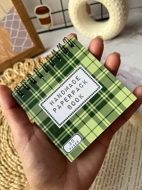 Green handmade paperpack book with eco-friendly paper – Shop ABC