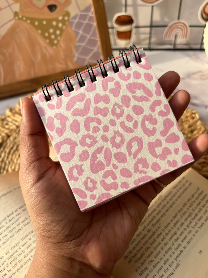 Pink handmade paperpack book with textured sheets – Shop ABC
