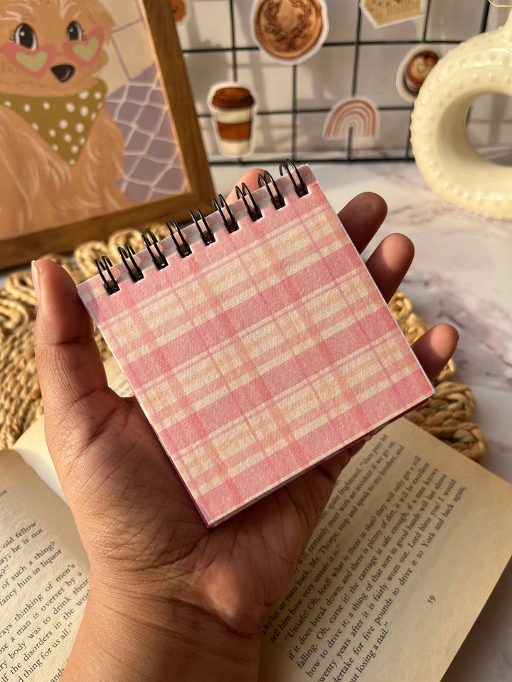 Pink handmade paperpack book with textured sheets – Shop ABC