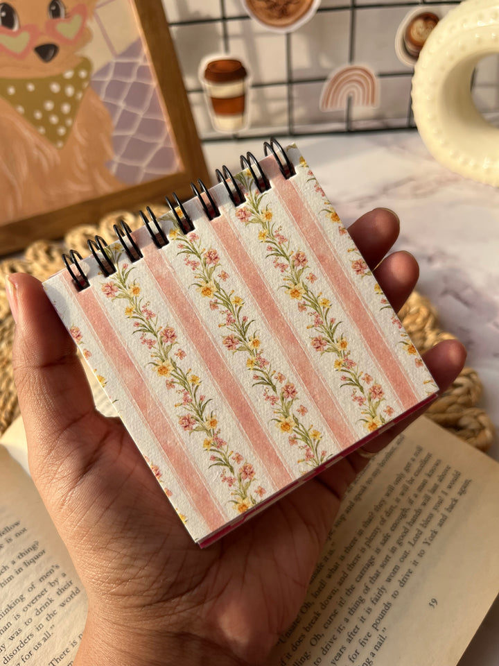 Pink handmade paperpack book with textured sheets – Shop ABC