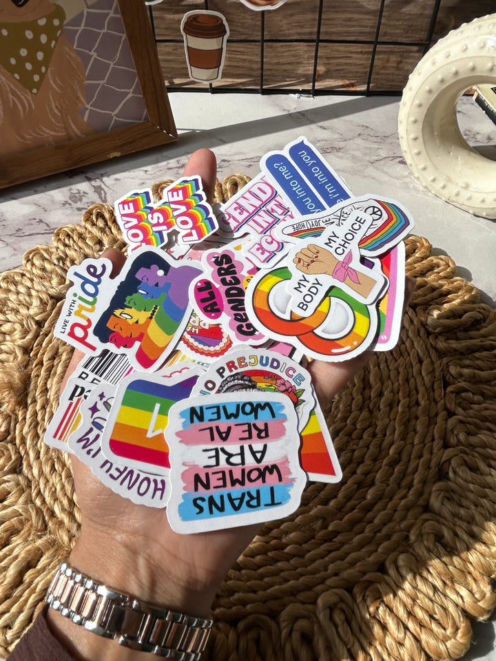 Love is Love pride journaling kit with rainbow stickers and LGBTQ+ theme – Shop ABC product