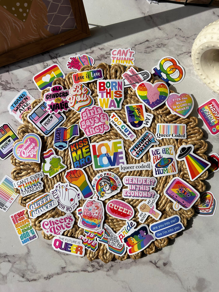 Love is Love pride journaling kit with rainbow stickers and LGBTQ+ theme – Shop ABC product