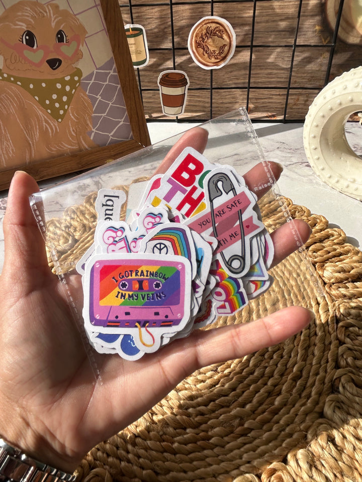 Love is Love pride journaling kit with rainbow stickers and LGBTQ+ theme – Shop ABC product