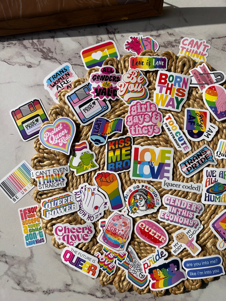 Love is Love pride journaling kit with rainbow stickers and LGBTQ+ theme – Shop ABC product