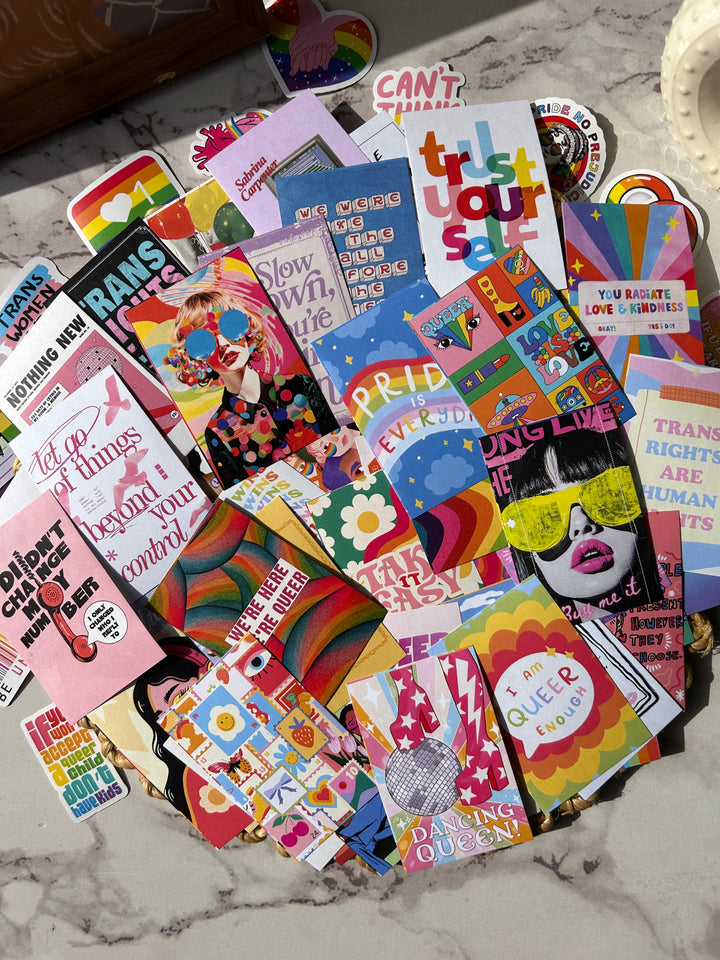 Love is Love pride journaling kit with rainbow stickers and LGBTQ+ theme – Shop ABC product