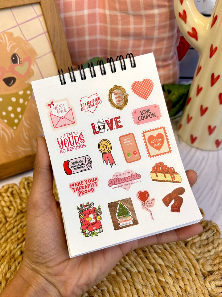 Cute red color sticker book with vinyl stickers – Shop ABC