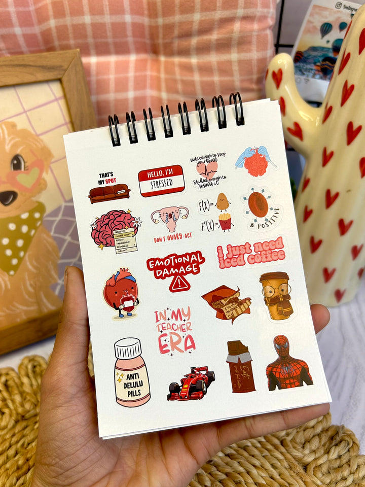 Cute red color sticker book with vinyl stickers – Shop ABC