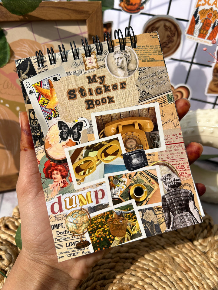 Yellow sticker book with cute and aesthetic stickers - Shop AB