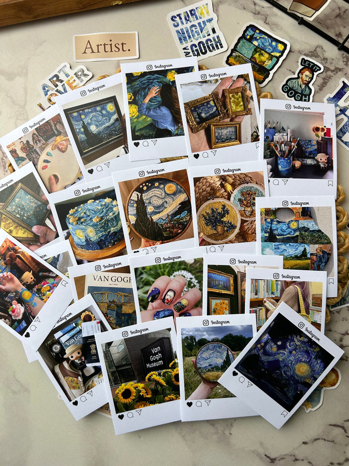 Van Gogh journaling kit with Starry Night stickers, Van Gogh stationery, and art-themed journaling supplies for planners and creative projects – Shop ABC